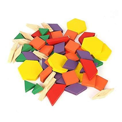 Montessori Holz Tangram  Puzzle Block Brettspiel Kind Pädagogisches 