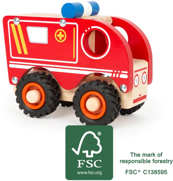 Krankenwagen aus FSC® 100%-zertifiziertem Holz