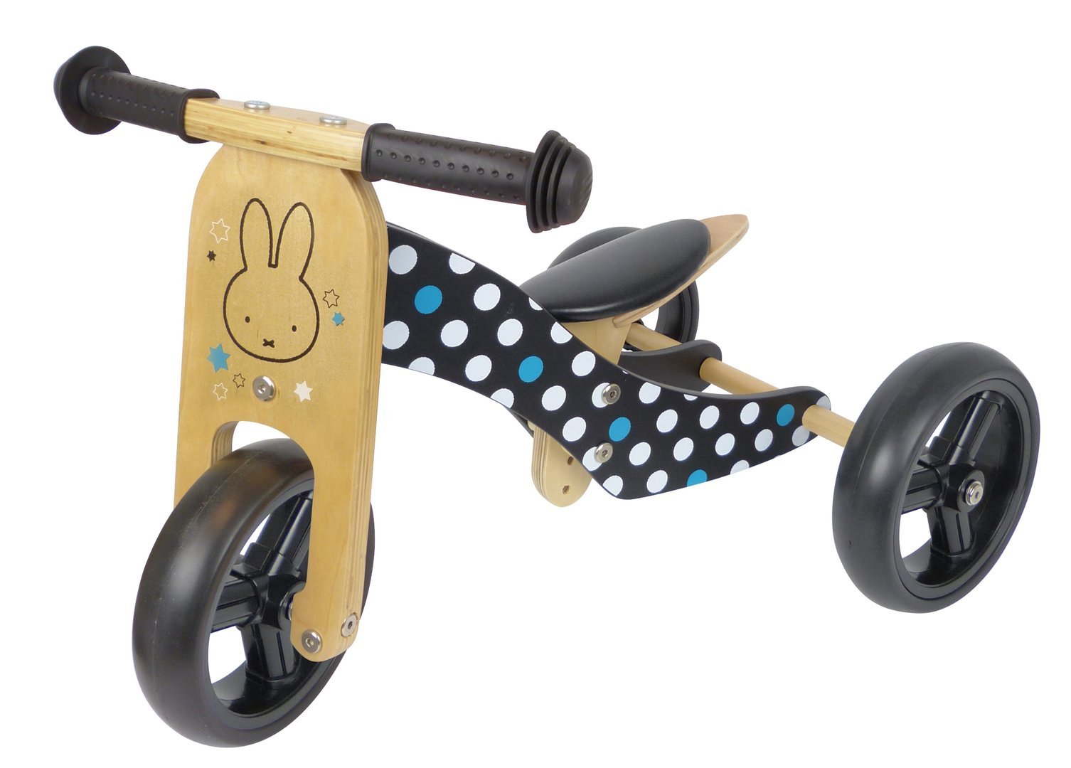 Spielzeug Laufrad Dreirad 2-in-1 Häschen Miffy aus Holz von nijntje ab 18 Monate 
