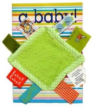 Label Grußkarte "A Baby" - grün