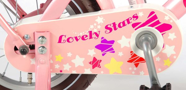 Volare Lovely Stars Kinderfahrrad - Mädchen 12 Zoll Pink