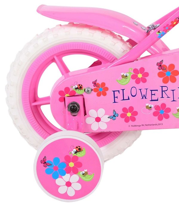 Flower Power 10 Zoll Mädchen Fahrrad Pink