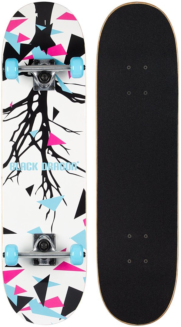 Black Dragon Double Kicktail Skateboard • 8 Schichten Ahornholz  ABEC 5