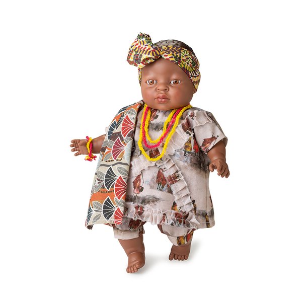 Berjuan • Friends of The World • ethnische Weichkörper Puppe 38 cm • Made in Spanien