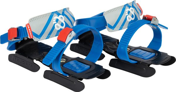 Nijdam Gleitschuhe Eisläufer für Kinder verstellbare Größe 24-34 schwarz/blau