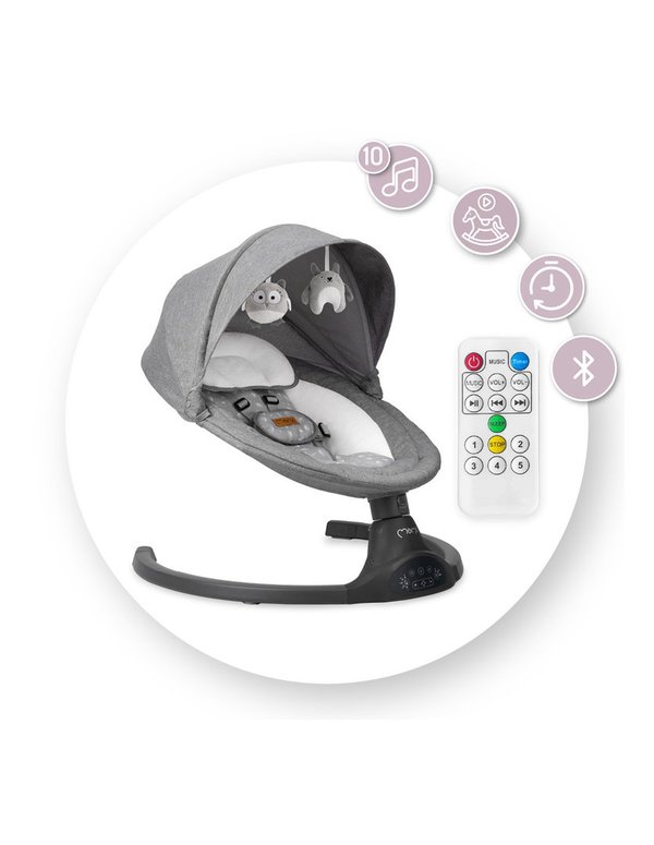 elektrische Babywippe mit Sound • Wiege mit Fernbedienung & Bluetooth
