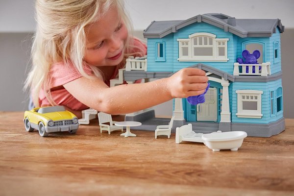 Green Toys Made in USA Spielhaus-Spielset Rollenspielzeug für Kinder 100% recycelt, (10-tlg)